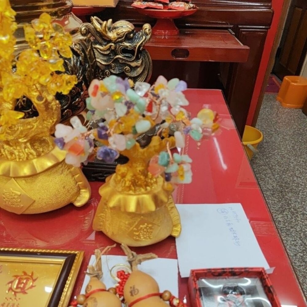 佐運門 水晶招財樹 水晶洞 水晶發財樹 水晶樹 招財樹 發財樹 招財水晶 水晶擺飾 聚寶盆 流水招財 財神爺 開運水晶樹-規格圖11
