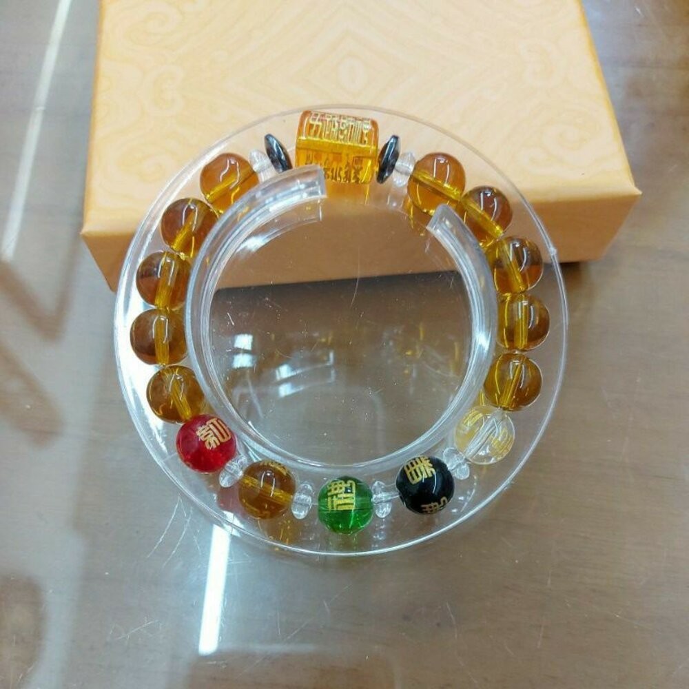 佐運門 五行水晶手鍊 水晶手鍊 招財手鍊 五路財神手鍊 黃財神水晶 五色招財 財源手鍊 好運手鍊 五行招財手鍊 陰陽五行-細節圖6