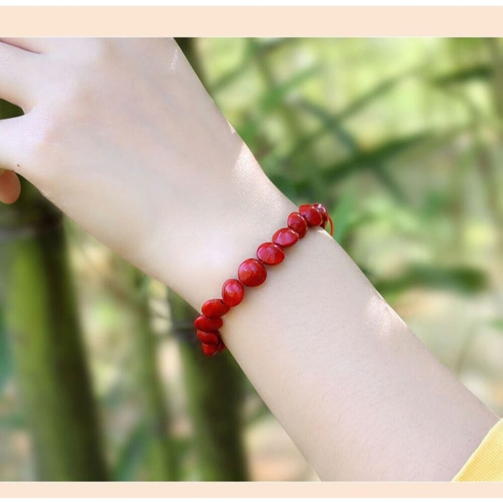佐運門 專業開光 本命年 桃花 相思豆手繩 菩提子 紅心菩提手飾 開運手鍊 開運手環 手繩 手環 編織手繩 紅豆手串-細節圖4