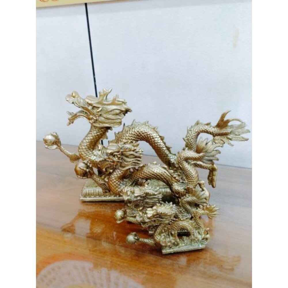 佐運門 開光 銅龍 龍擺件 龍飾品 金龍擺件 龍擺設 龍馬 龍裝飾 龍年擺件 銅龍座 黃銅擺件 龍的飾品 開運擺件 龍-細節圖4