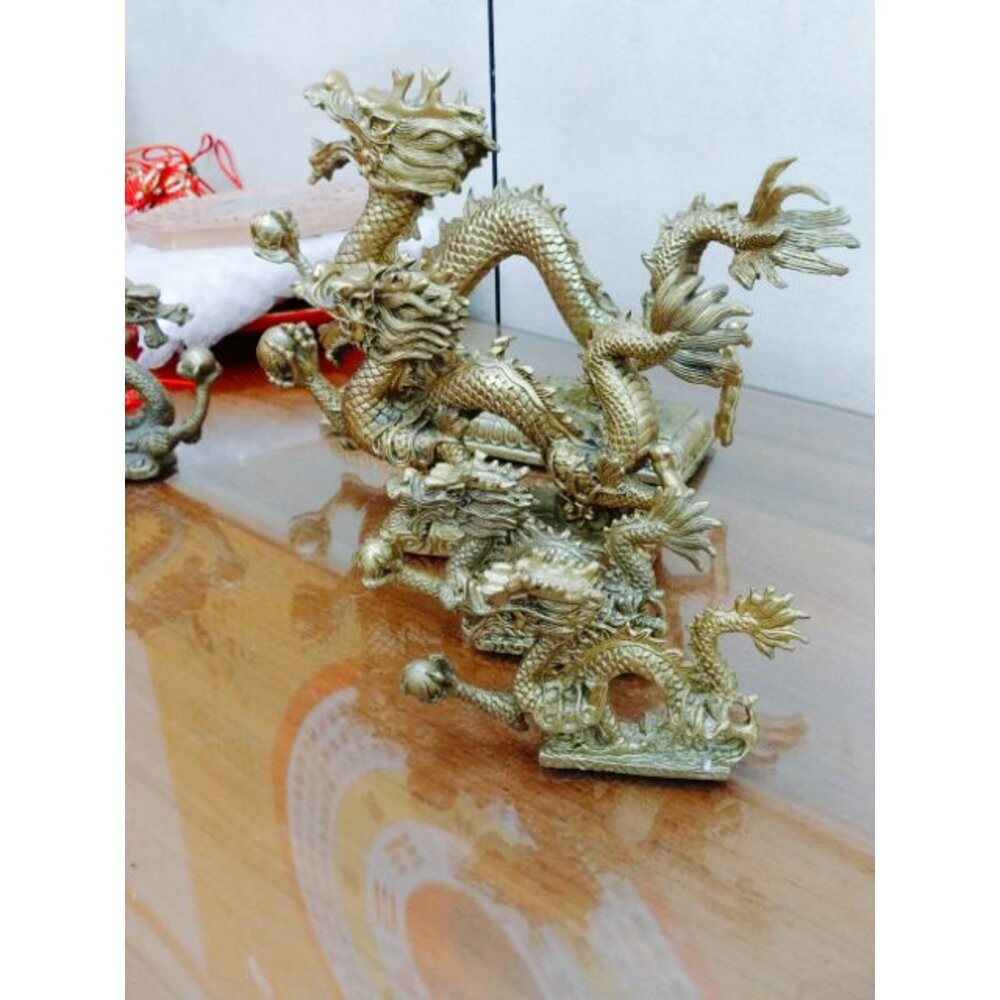 佐運門 開光 銅龍 龍擺件 龍飾品 金龍擺件 龍擺設 龍馬 龍裝飾 龍年擺件 銅龍座 黃銅擺件 龍的飾品 開運擺件 龍-細節圖7