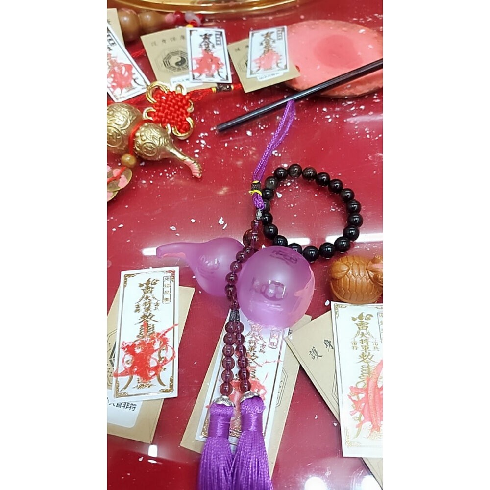 佐運門 葫蘆 開光葫蘆 葫蘆吊飾 紅色葫蘆 五行琉璃葫蘆吊飾 開運開光葫蘆 葫蘆如意 紫色葫蘆 紅色葫蘆 木火土金水葫蘆-規格圖11