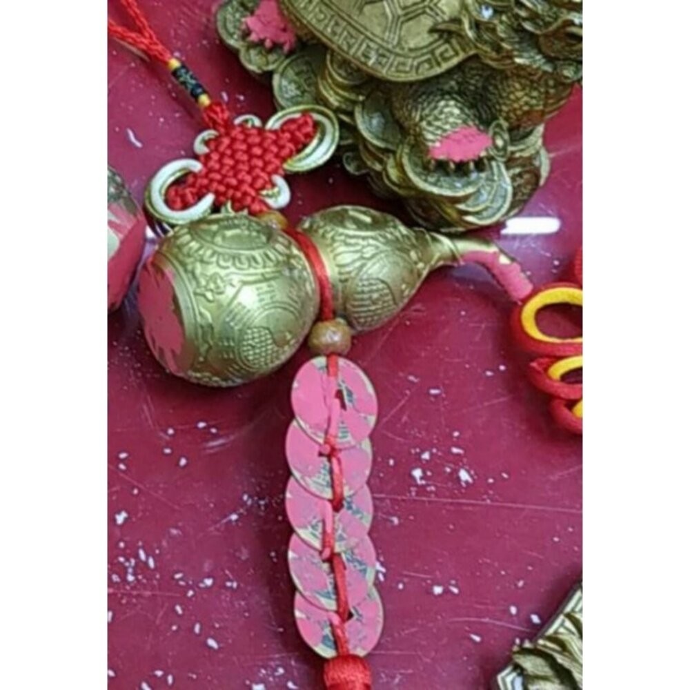 佐運門 葫蘆五帝錢 銅葫蘆 金葫蘆 開光葫蘆 銅葫蘆風水擺件 招財擺飾 銅葫蘆開光 風水葫蘆 銅葫蘆五帝 葫蘆擺件 銅壺-規格圖8