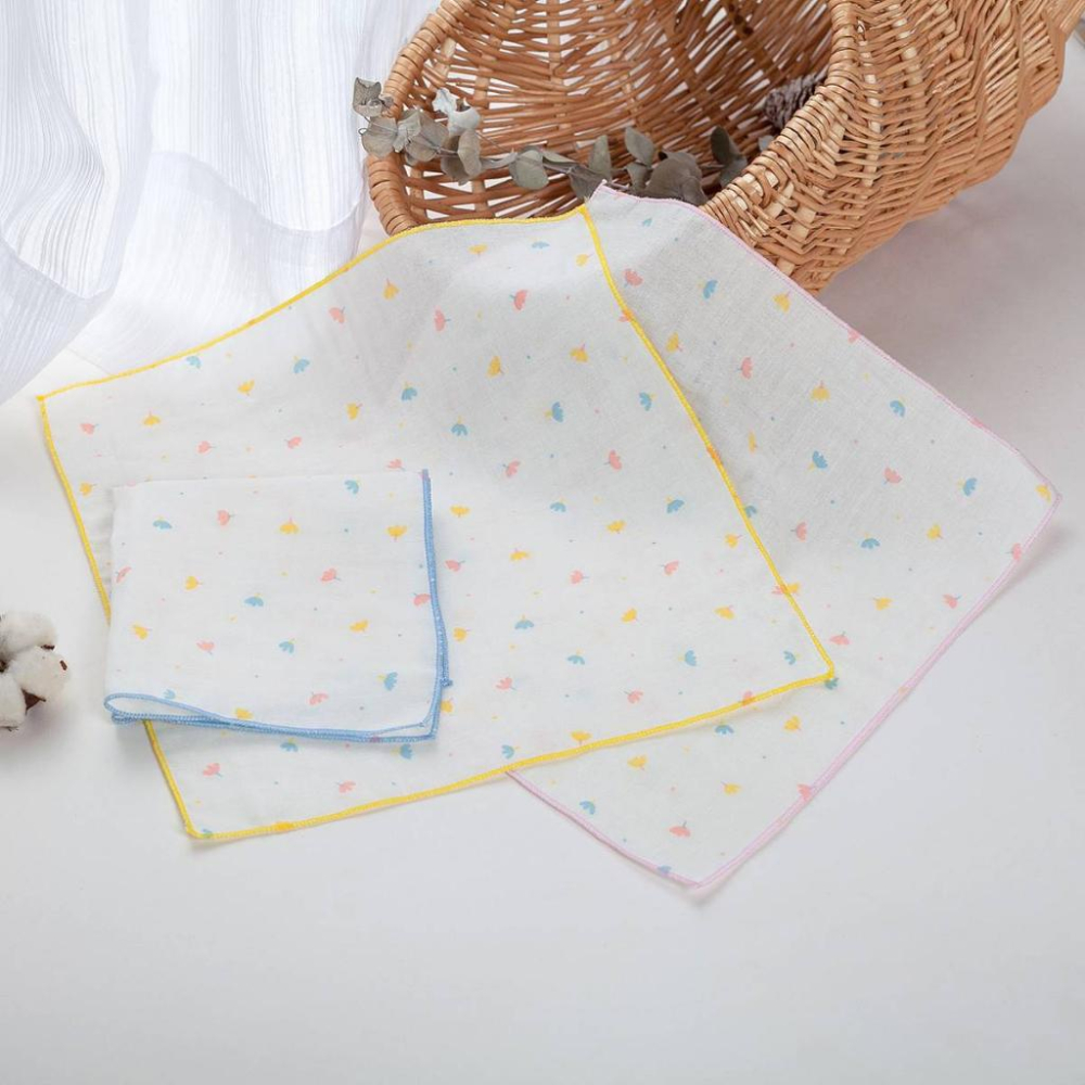 NEW STAR 春神灑花系列-新生兒紗布手帕(口水巾) 紗布澡巾 新生兒純棉紗布方巾 2700K 2710K-細節圖6