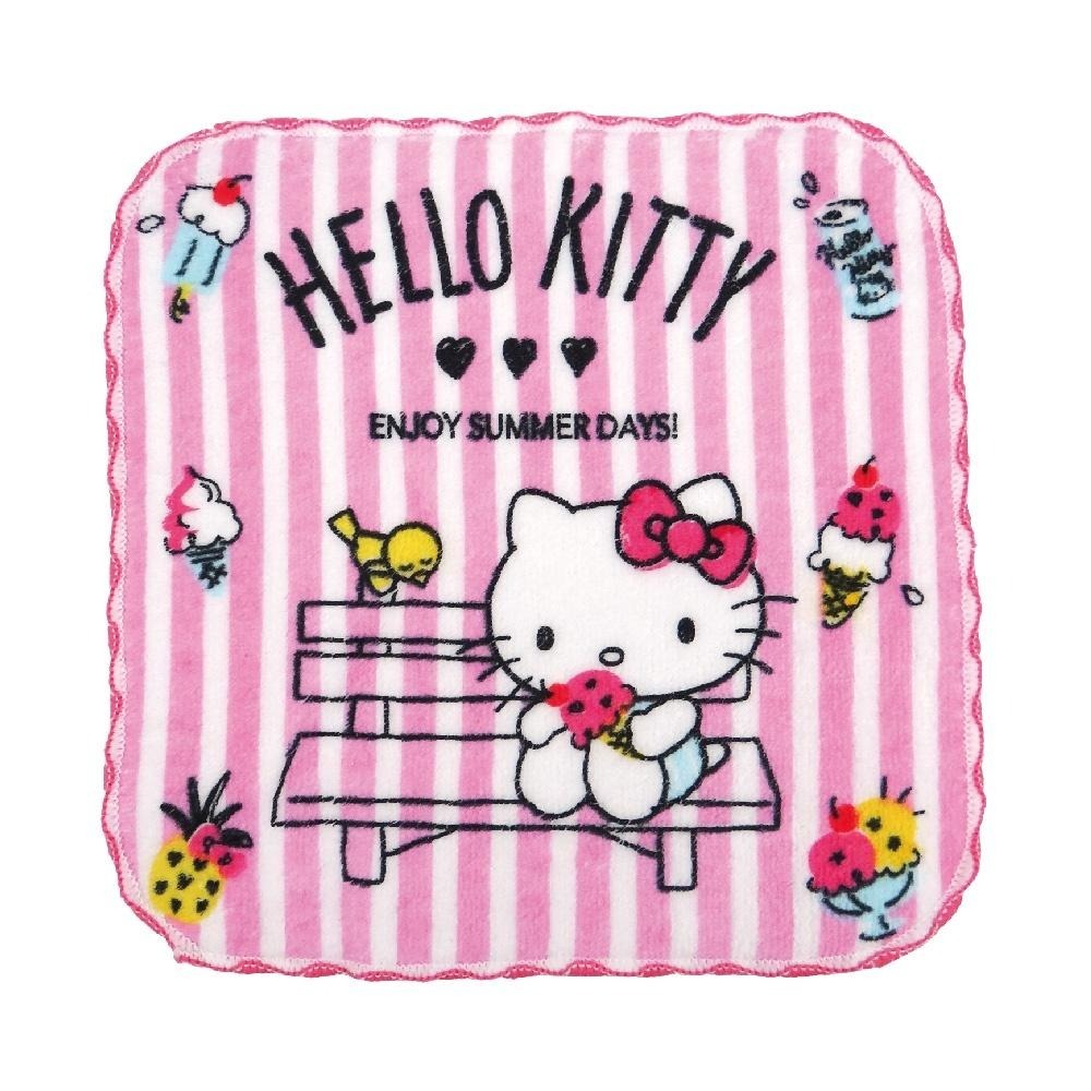 Hello Kitty 純棉小方巾 嬰幼兒吸水口水巾 20x20cm  台灣製造 0918-細節圖3