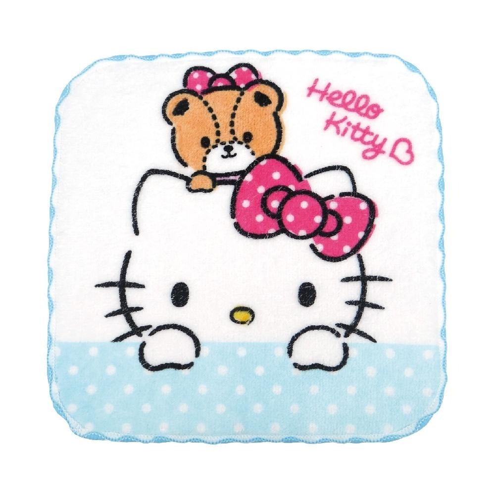 Hello Kitty 純棉小方巾 嬰幼兒吸水口水巾 20x20cm  台灣製造 0918-細節圖6