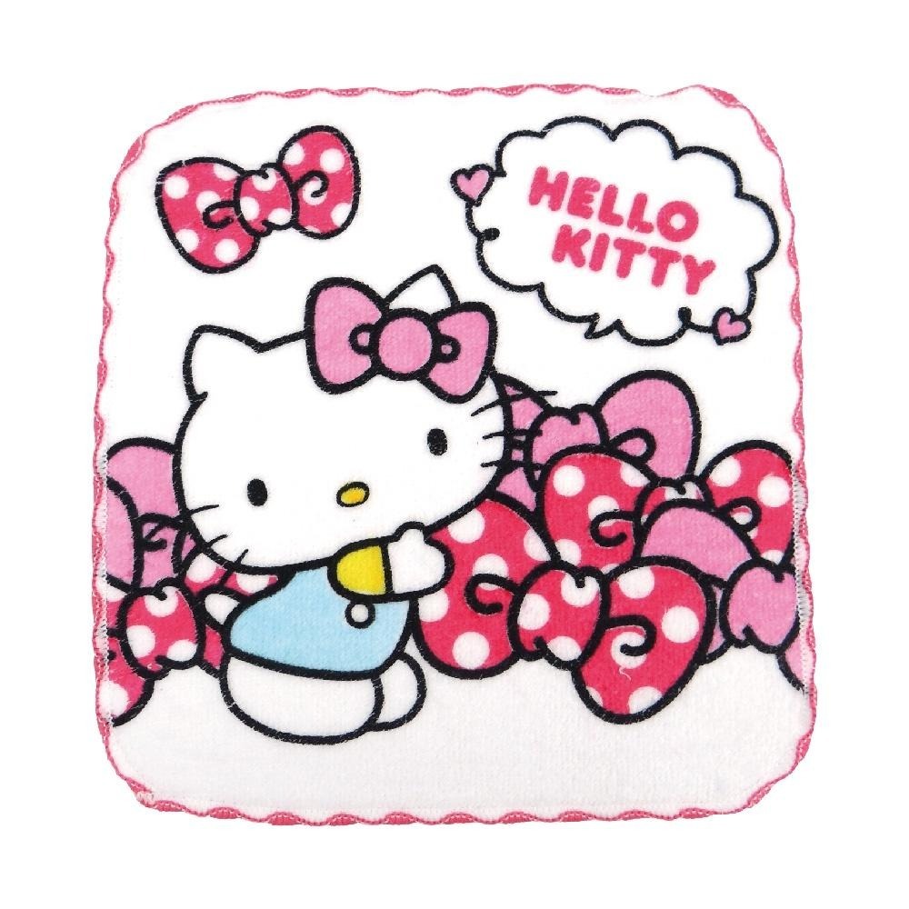 Hello Kitty 純棉小方巾 嬰幼兒吸水口水巾 20x20cm  台灣製造 0918-細節圖8
