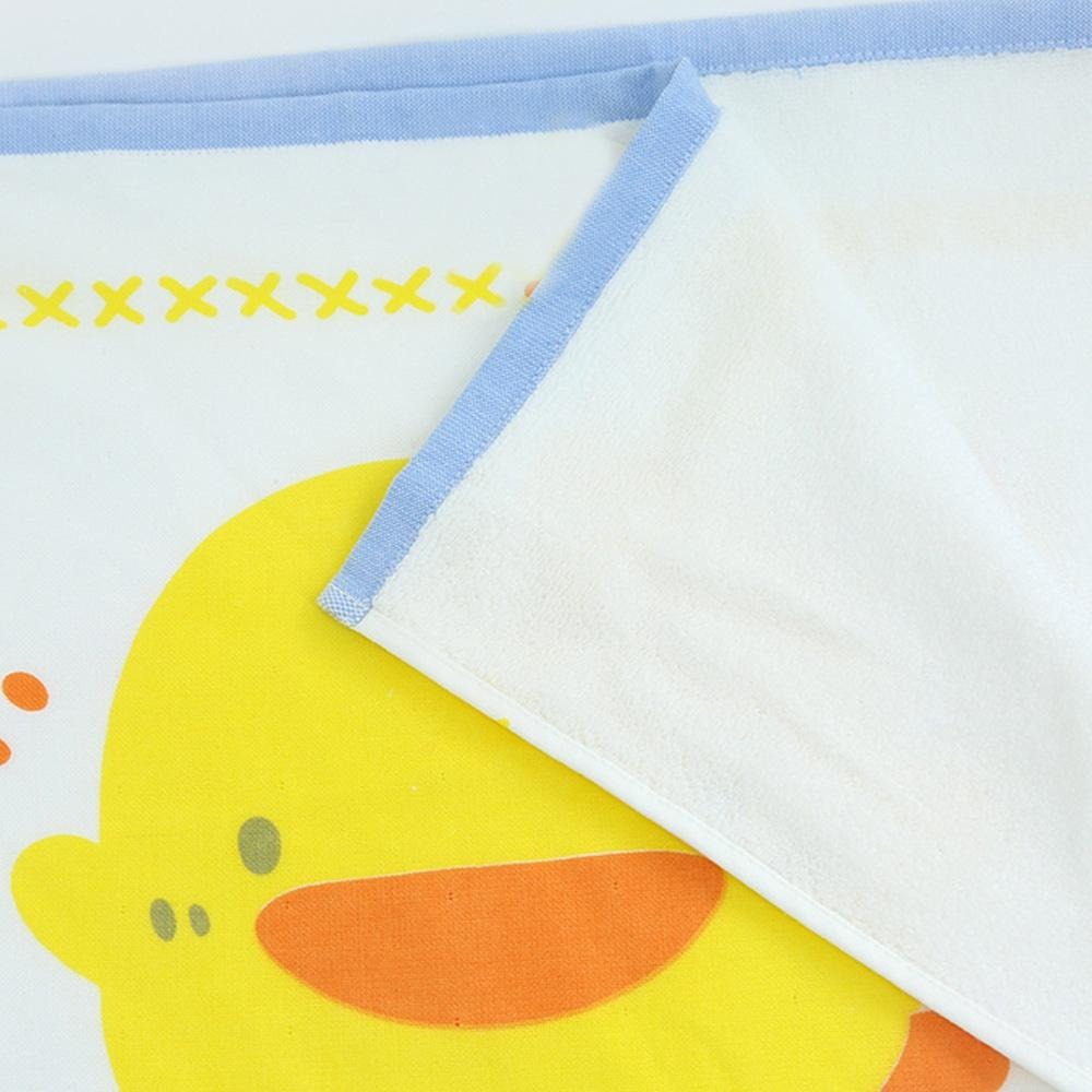 黃色小鴨 雙層紗布 毛巾布身高版浴巾 新生兒浴巾 嬰兒吸水浴巾 810910-細節圖3