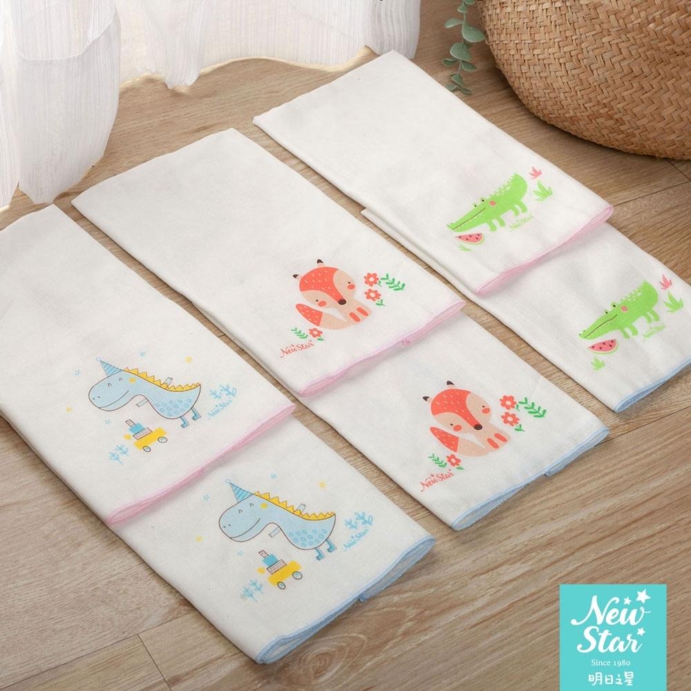 NEW STAR 親膚純棉紗布洗澡巾(小恐龍/狐狸/鱷魚) 新生兒紗布澡巾 2條入 2710F-細節圖3