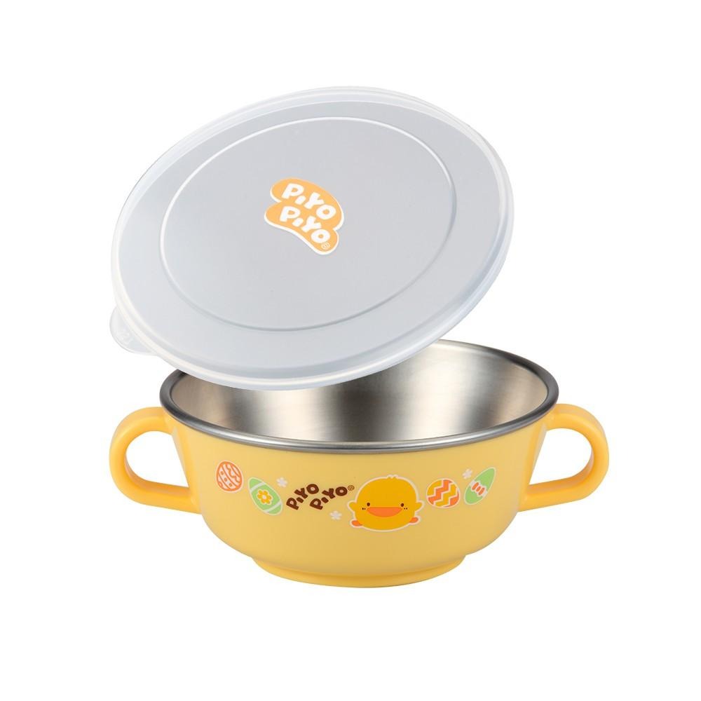 黃色小鴨 不鏽鋼隔熱雙耳碗240ml 黃色小鴨嬰幼兒不鏽鋼隔熱學習碗 (630141)-細節圖2
