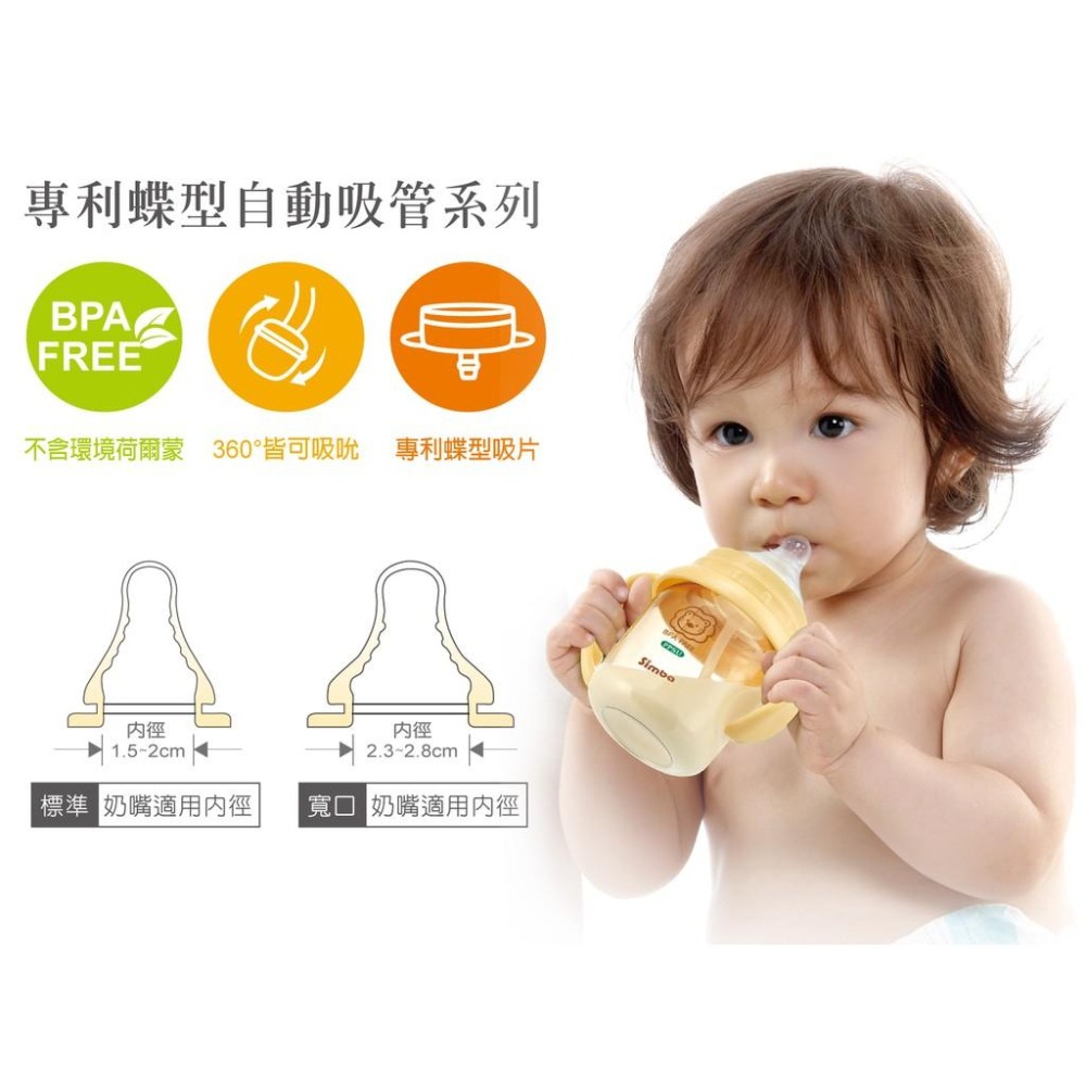 小獅王辛巴專利蝶型標準自動吸管組(短) S2117-細節圖4