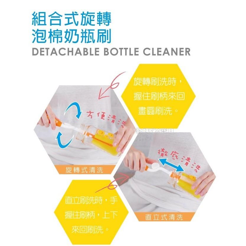 黃色小鴨組合式旋轉泡棉奶瓶刷專用替換刷頭(2入) 830530-細節圖4