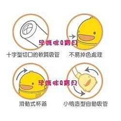 黃色小鴨自動吸管滑蓋水壺 兒童水壺 嬰幼兒水壺 台灣製 830508-細節圖4
