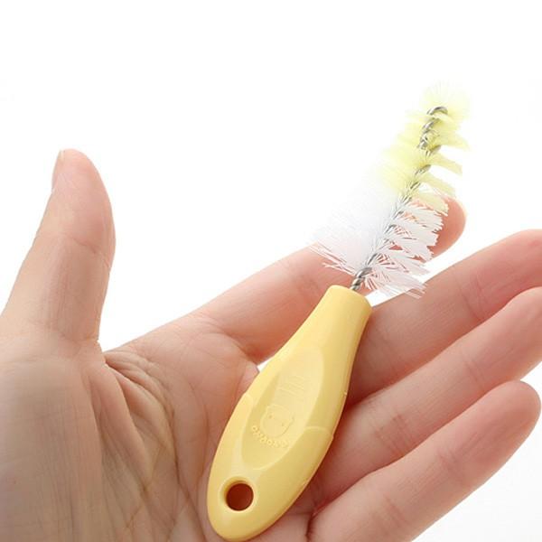 黃色小鴨360度奶瓶刷(黃色小鴨奶瓶刷)杜邦高級尼龍刷毛83473附奶嘴刷-細節圖4