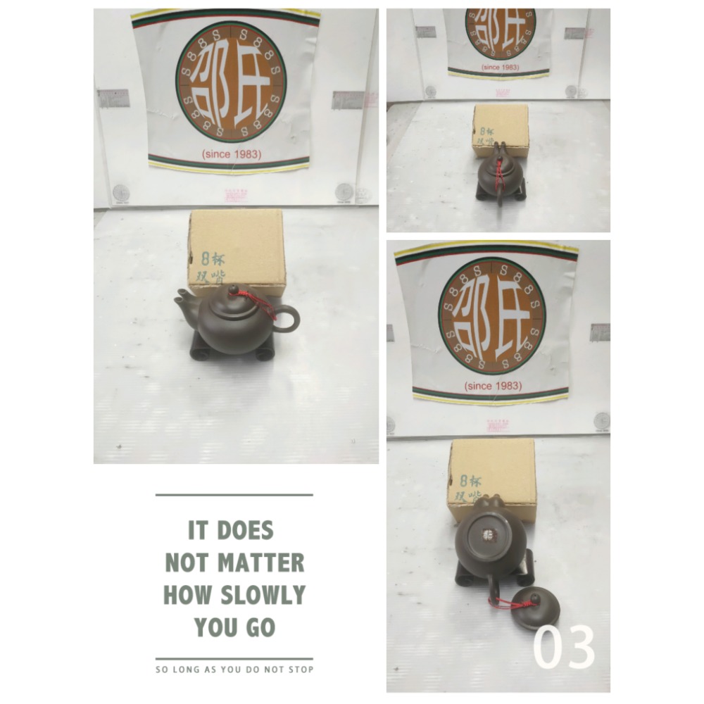 #個人所有優質商品#  1^-8杯“紅土/黑土”° 台灣老陶藝師傅的^ 獨特造型-「雙龍出海」茗壺👍！-細節圖4