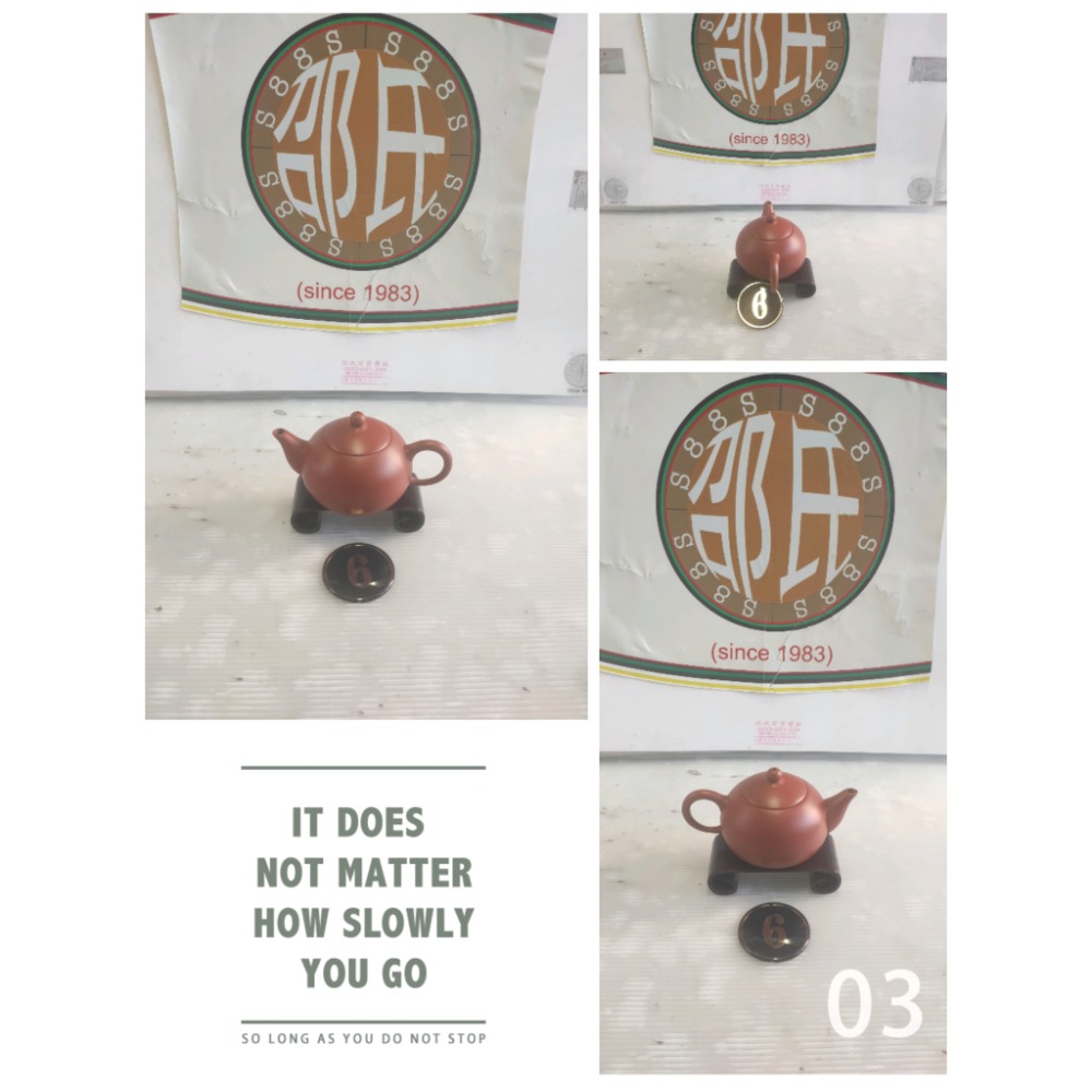 #個人所有優質商品#  台灣知名陶藝家^使用高級土胚、超高工藝制作而成的-6杯標準紅土茗壺^造型簡潔,實用性高°👍-細節圖4