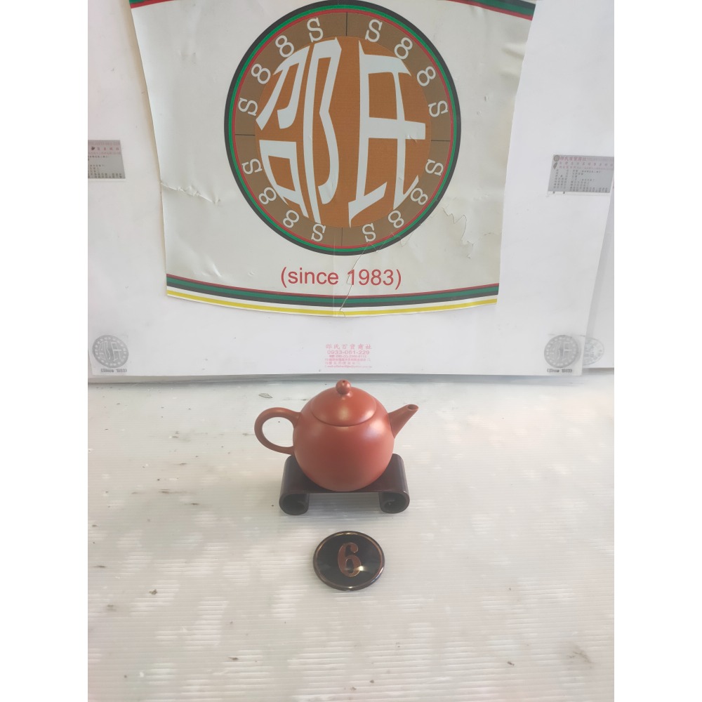#個人所有優質商品#  台灣知名陶藝家^使用高級土胚、超高工藝制作而成的-6杯圓球-紅土茗壺^造型簡潔,實用性高°👍-細節圖3