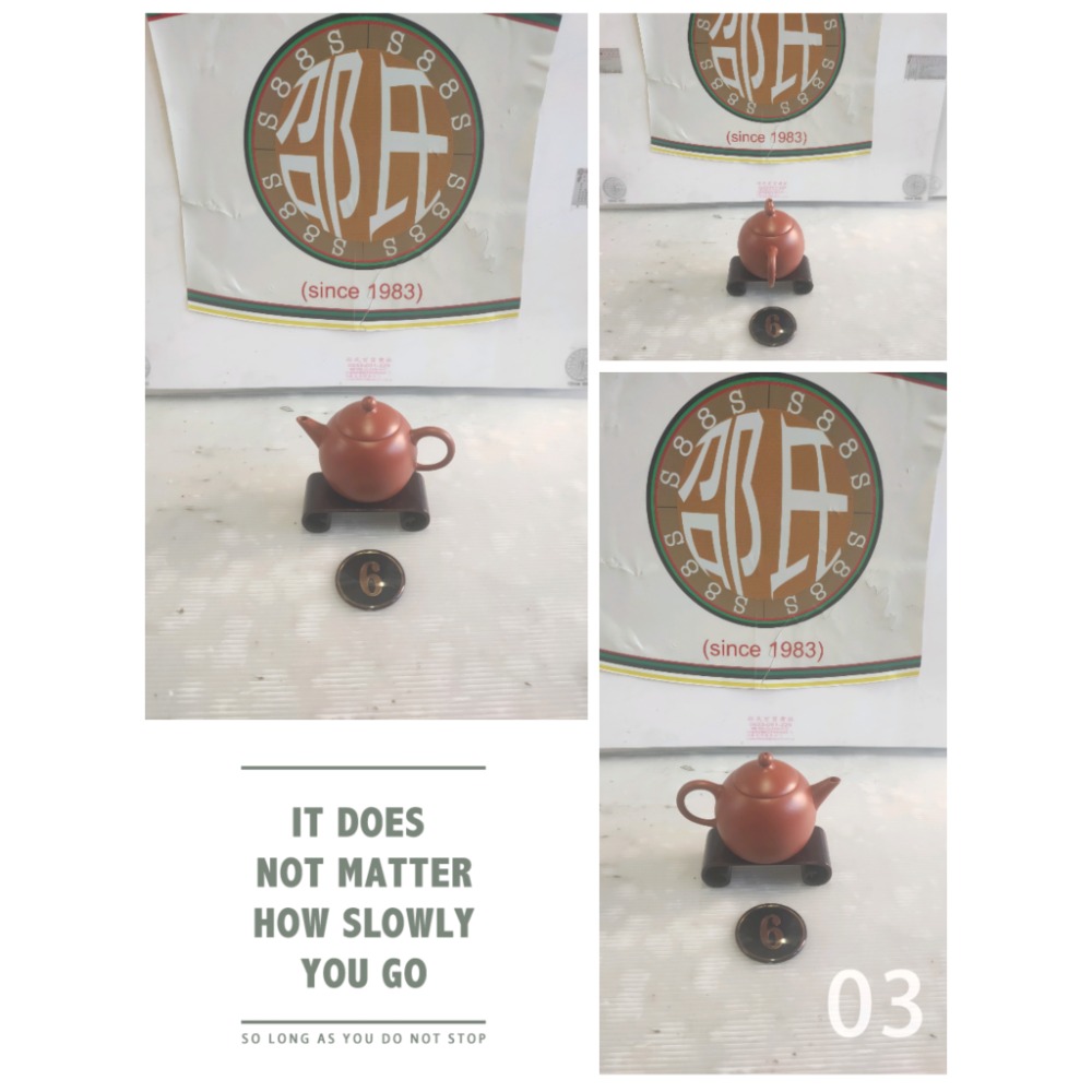 #個人所有優質商品#  台灣知名陶藝家^使用高級土胚、超高工藝制作而成的-6杯圓球-紅土茗壺^造型簡潔,實用性高°👍-細節圖4