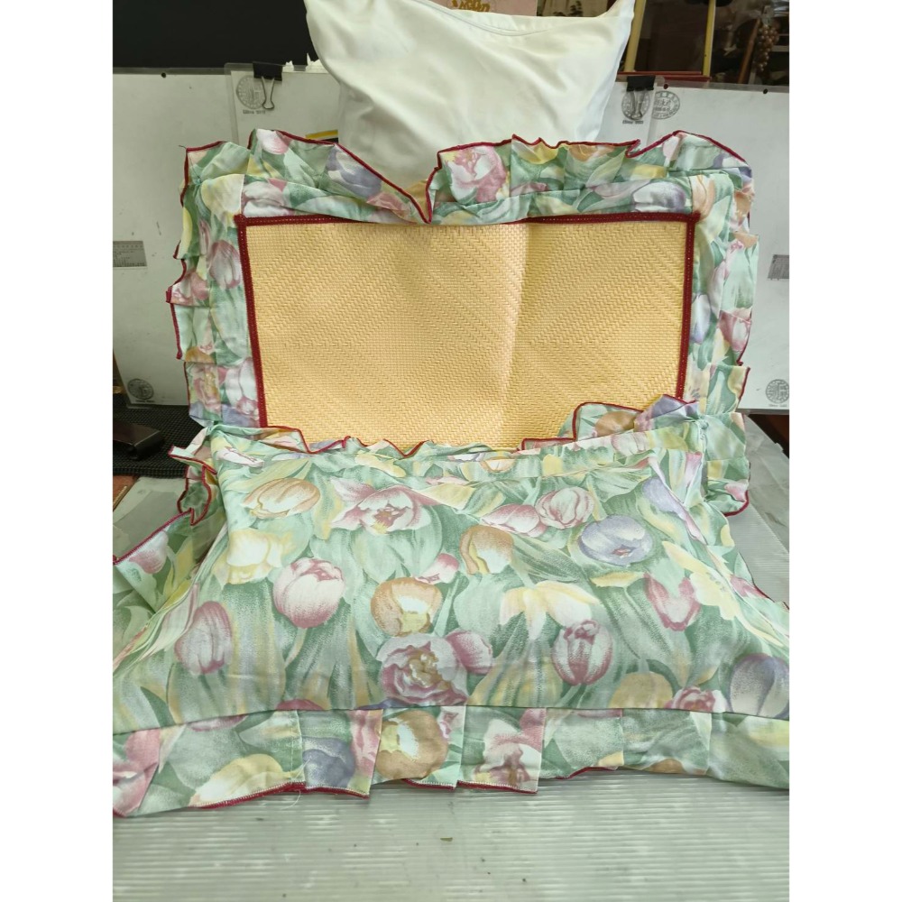 #個人所有優質商品#  純手工特制“茶葉枕”過程說明€鴛鴦如意/鬱金香/太陽花°「4件竹席枕頭套組」°透氣通風-冬暖夏涼-細節圖5