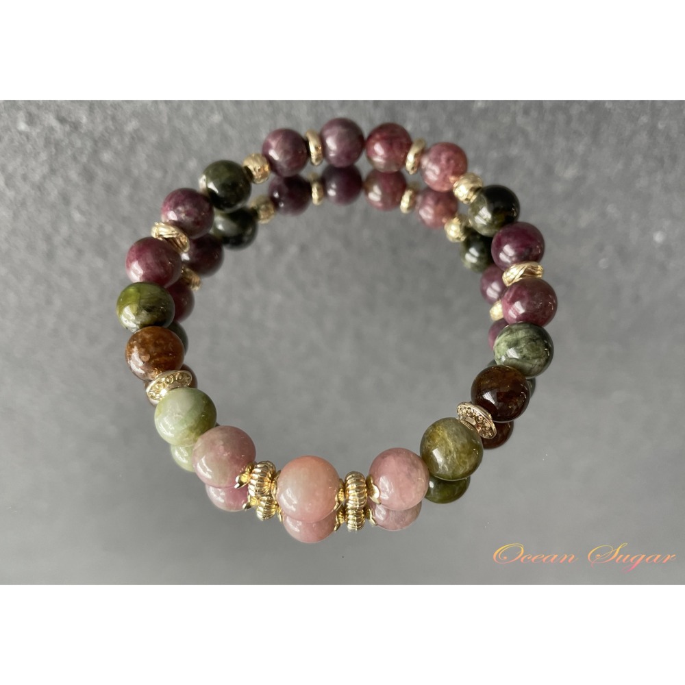 Ocean Sugar 天然水晶 老礦色 彩碧璽 8咪-細節圖3