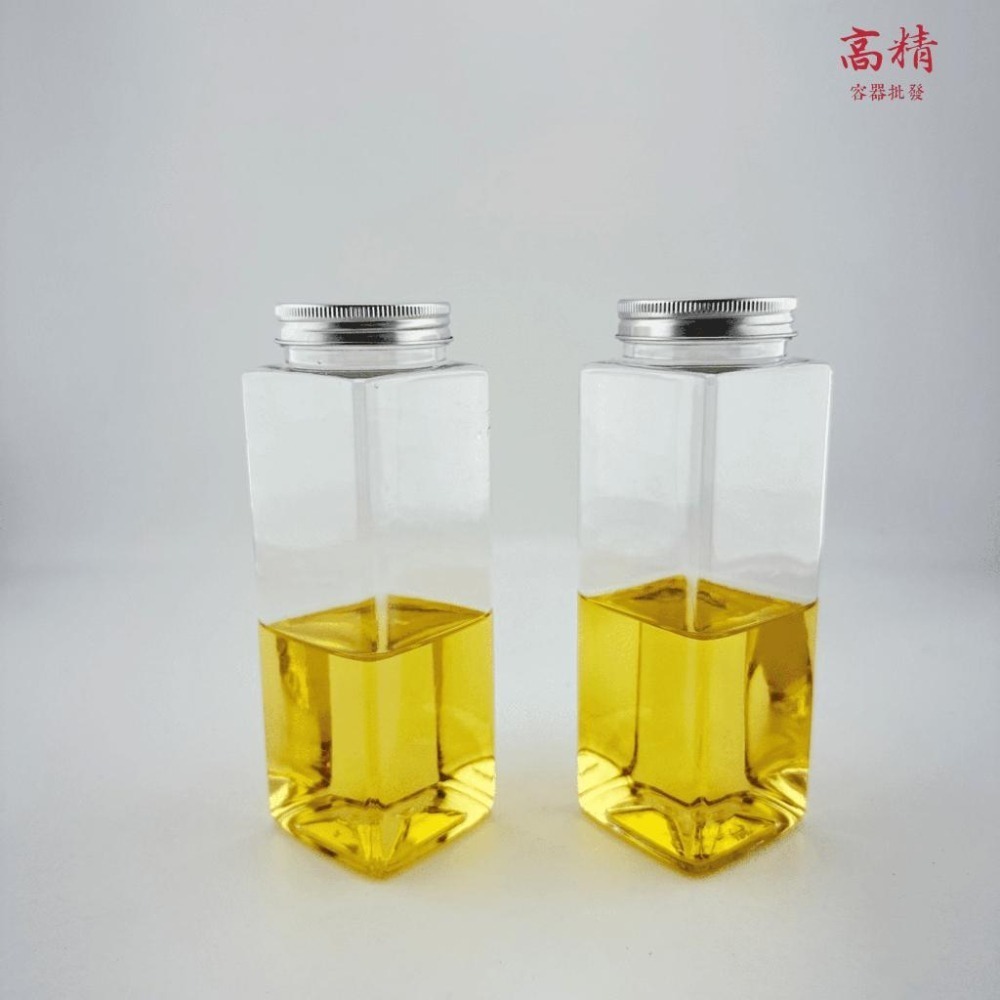 方形塑膠罐 飲料罐 塑膠瓶 奶茶瓶 飲料瓶 寬口瓶 果汁瓶 食品級瓶 塑膠瓶 PET瓶 果汁瓶 咖啡廳 飲品 水瓶-細節圖2