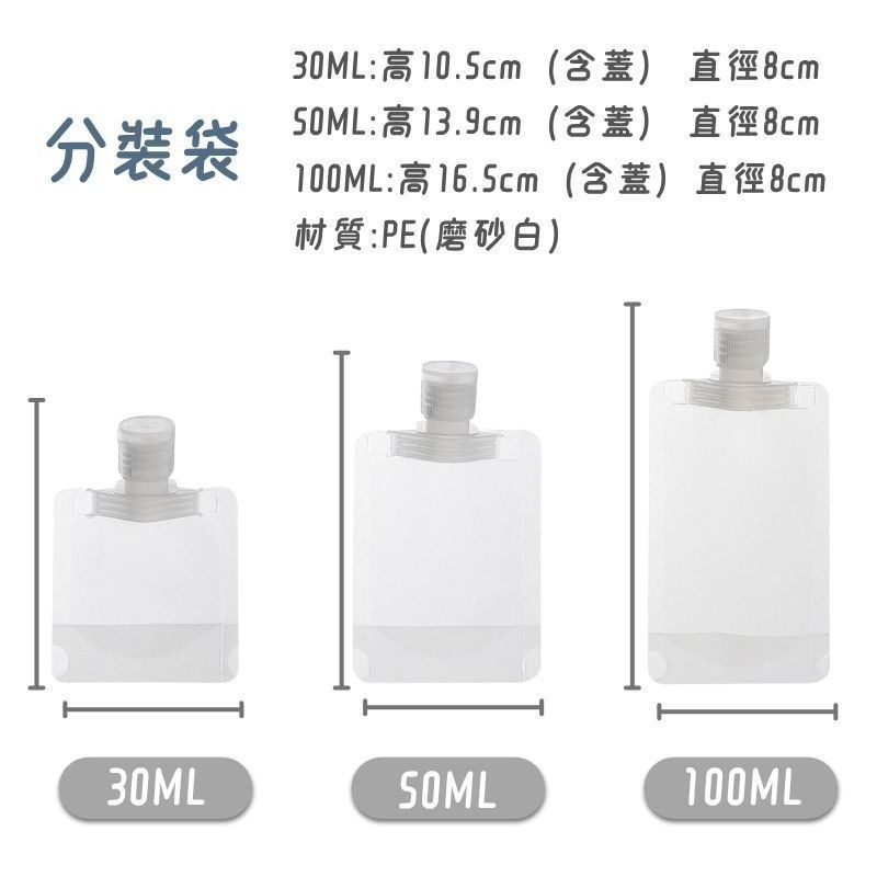 飲料袋 分裝袋 液體分裝袋 旅行分裝袋 乳液分裝袋 果汁袋 化妝品分裝-規格圖9