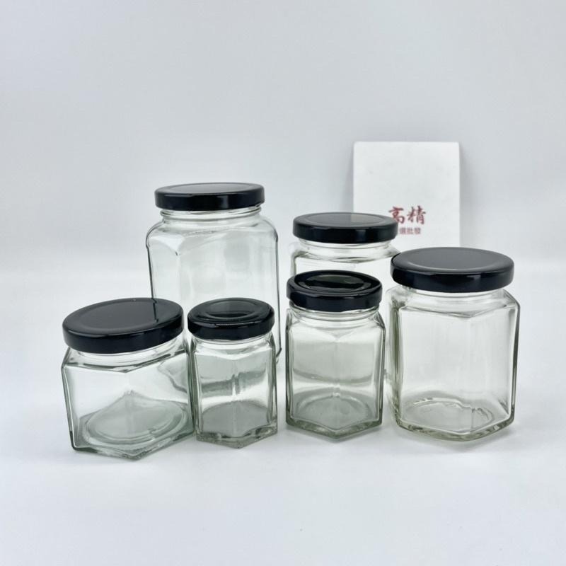 台灣製玻璃罐 玻璃罐 玻璃瓶 分裝瓶 分裝罐 六角玻璃瓶  密封罐 分裝瓶 剝皮辣椒罐 果醬罐 醬料罐 干貝醬-細節圖2