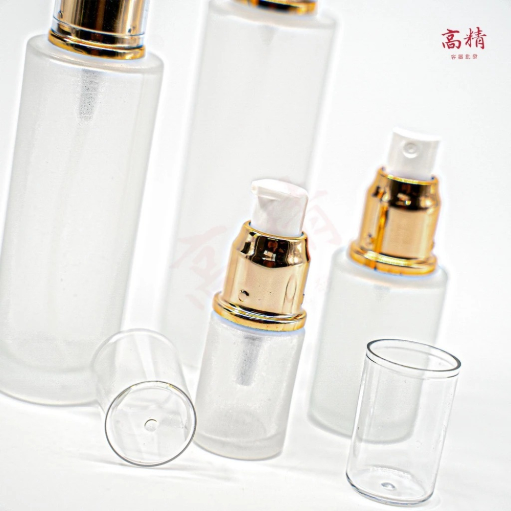 玻璃按壓瓶 玻璃噴瓶 玻璃噴霧瓶 磨砂玻璃噴瓶 玻璃乳液瓶 分裝瓶  膏霜罐 精華液瓶 酒店民宿用 飯店 旅店-細節圖5