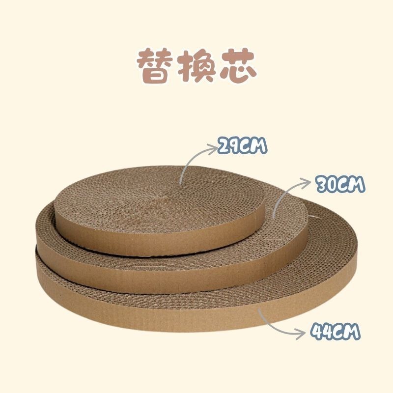 全台最低價 貓抓碗 貓抓板 貓抓窩 圓形貓抓板 貓抓盆 可替換內芯 貓窩 貓咪用品 寵物用品-規格圖9