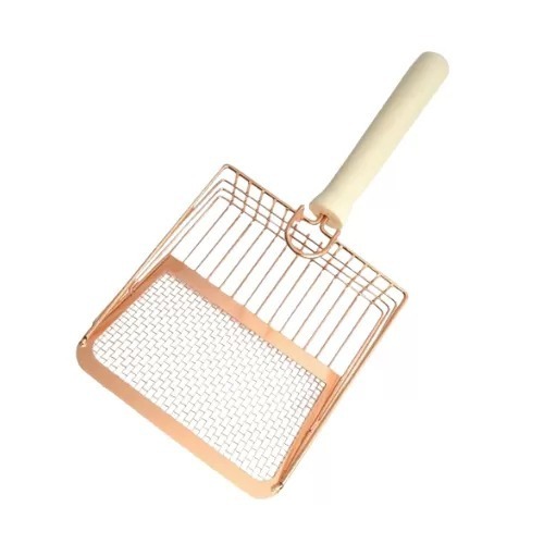 前小後大通用貓砂鏟(玫瑰金)