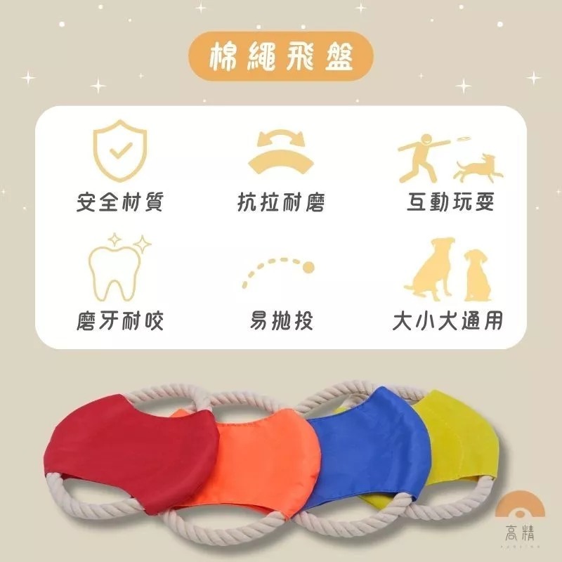 寵物棉繩飛盤 寵物玩具 寵物訓練棉繩飛盤 寵物互動 寵物啃咬 拉扯玩具 帆布 棉繩 狗玩具 耐咬 訓練-細節圖3
