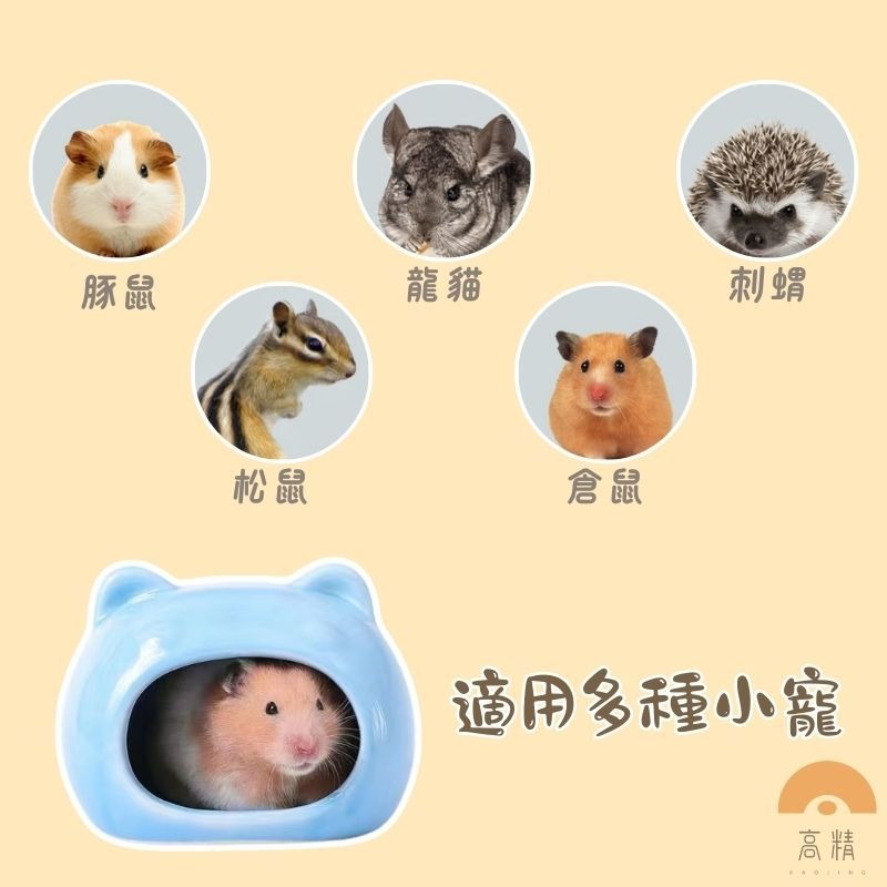 倉鼠陶瓷窩 (貓頭款) 倉鼠用品 倉鼠躲避屋 倉鼠陶瓷屋 倉鼠睡窩 貓型陶瓷窩 消暑聖品 倉鼠家 小寵睡窩-細節圖2