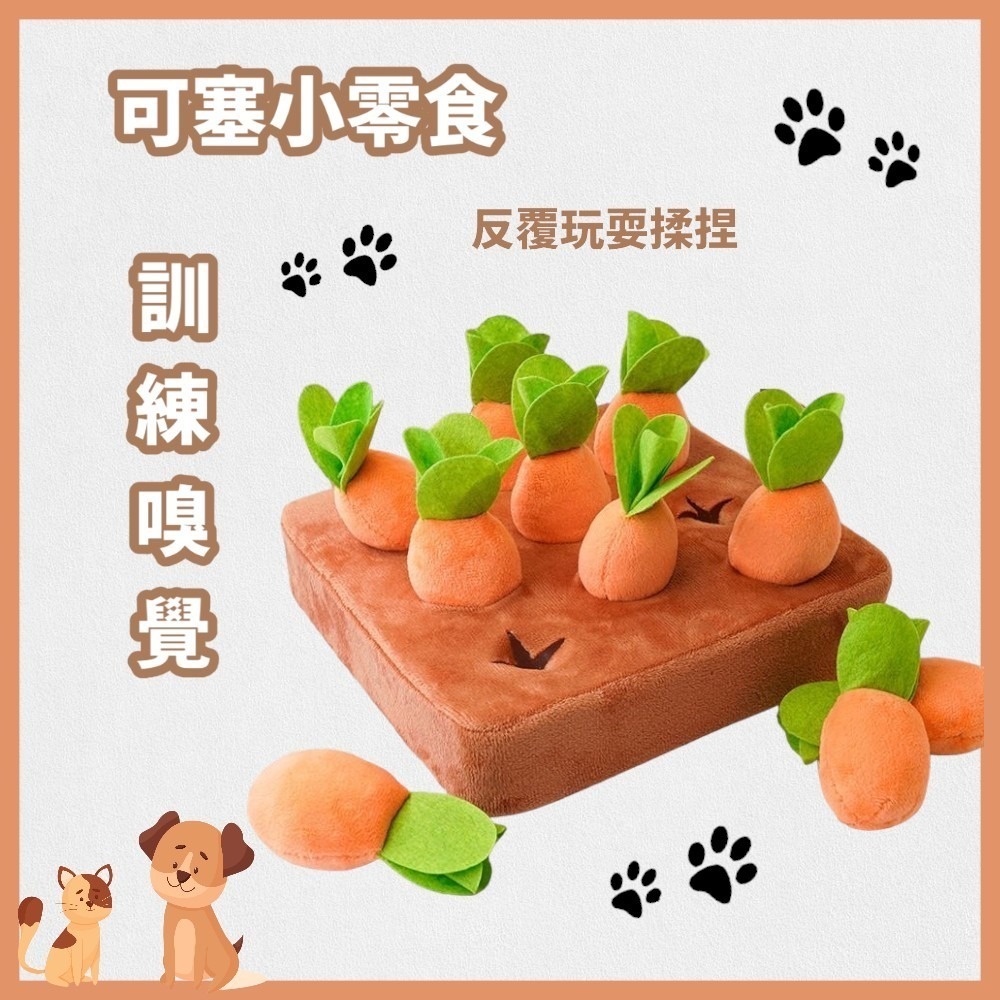 拔蘿蔔玩具 人寵互動玩具 兒童玩具 胡蘿蔔紅蘿蔔 毛絨種菜益智玩具 狗玩具-細節圖3