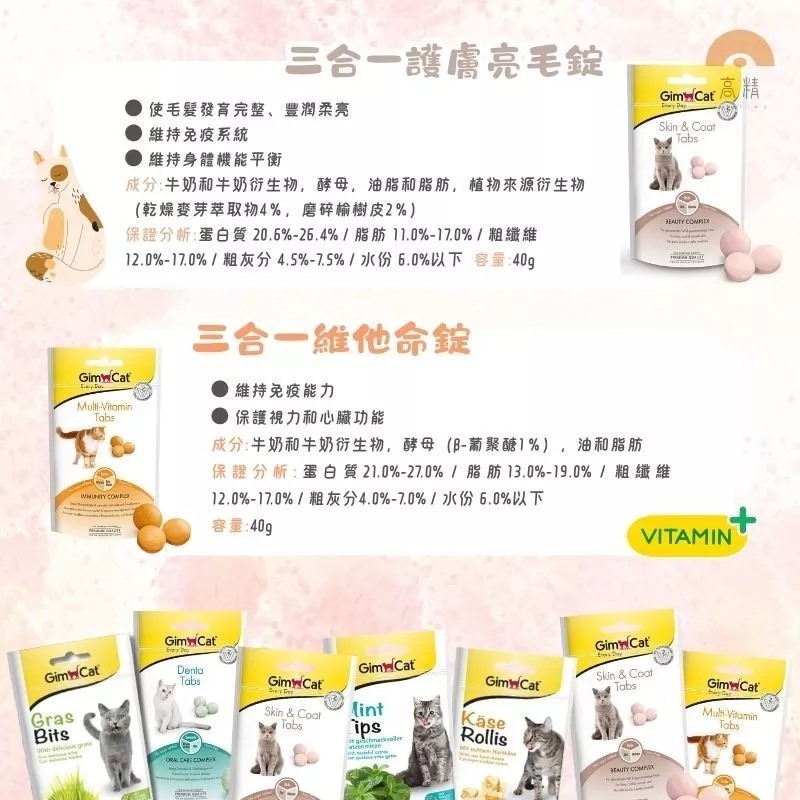 德國竣寶 GIMPET 竣寶 化毛 護膚亮毛 貓點心 貓零食 竣寶潔牙錠 起司球 薄荷錠 貓零食 貓點心-細節圖6