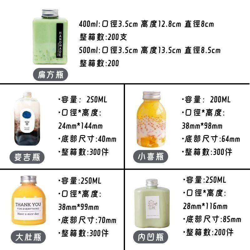 塑膠瓶 冷泡茶瓶 飲料瓶 喜茶瓶 麥吉瓶 奶茶瓶 寶特瓶 小喜茶 水滴瓶寬口瓶 礦泉水瓶 圓柱瓶 外帶瓶 網美瓶-細節圖2