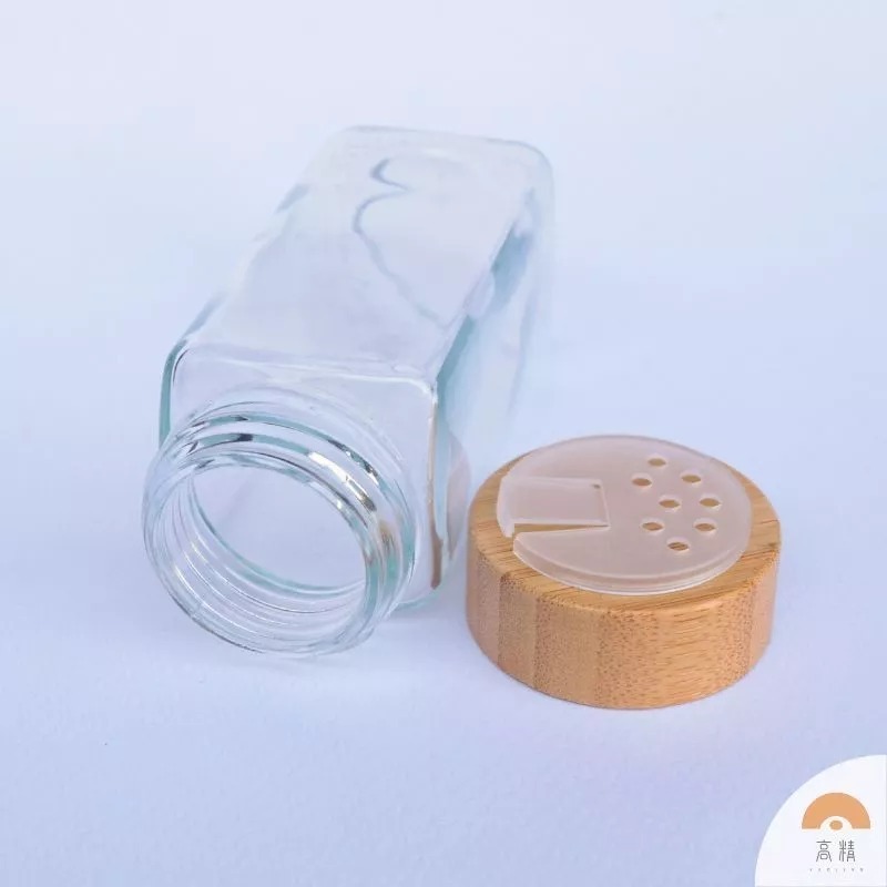 玻璃調味罐 香料罐 胡椒罐 廚房調味瓶 蝴蝶蓋調味瓶 調味瓶 木蓋調味瓶 調味瓶 調味盒 調味料罐 鋁蓋 木紋蓋 竹蓋-細節圖4