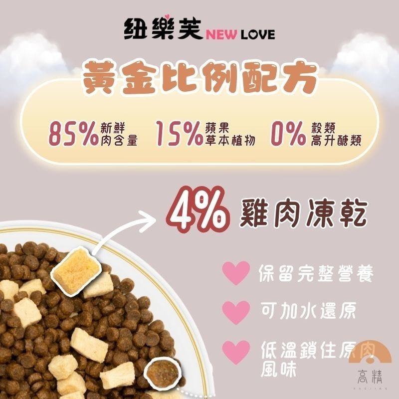 紐樂芙 NEW LOVE 無穀凍乾糧 貓飼料 貓糧 幼貓 成貓 老貓 化毛配方 泌尿道保健 室內體控 護膚亮毛-細節圖5