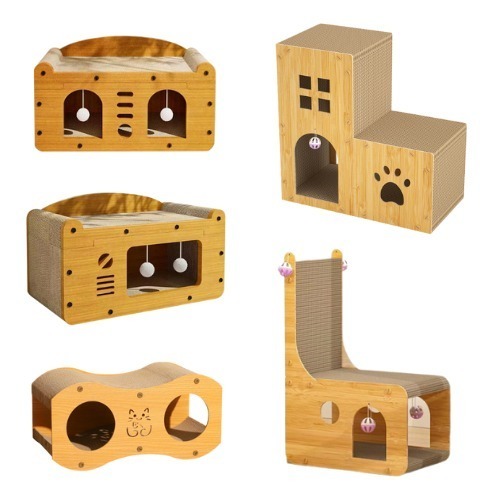 雙層貓抓屋 貓咪豪華別墅  重磅厚實耐抓 磨爪 貓玩具 貓咪 貓窩 貓抓板屋 貓咪 貓咪磨爪 貓屋 貓抓屋 貓抓-細節圖6