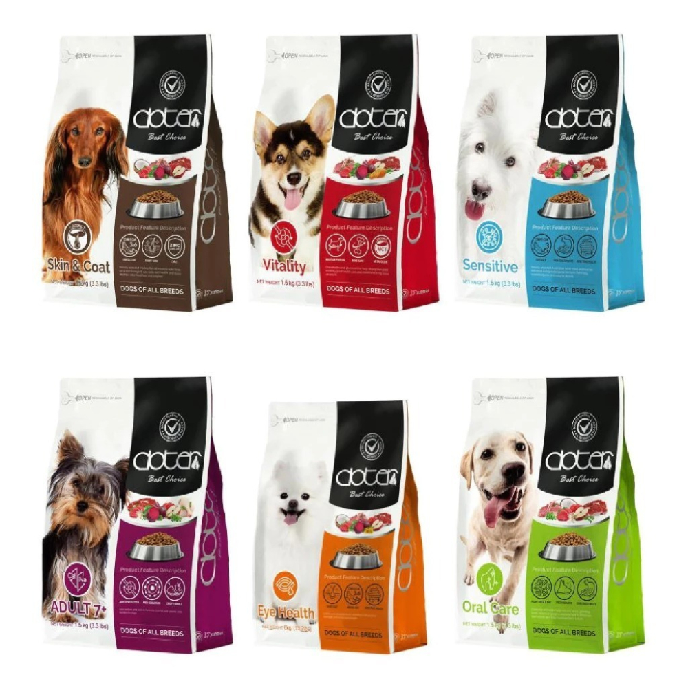 Doter 寵愛物語 全犬用 低敏犬 活動犬 犬 寵物飼料 犬飼料 狗飼料 狗糧  1.5kg 6kg-細節圖5