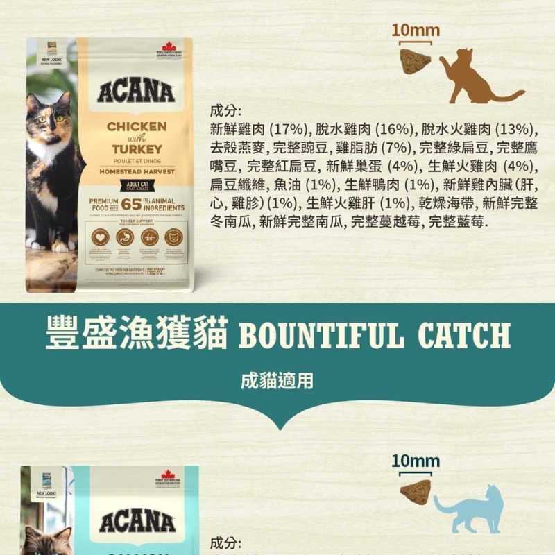 愛肯拿ACANA 無穀低gi貓飼料1.8kg 貓糧 貓飼料 低敏 寵物飼料 貓咪乾糧 貓咪飼料 無榖-細節圖5