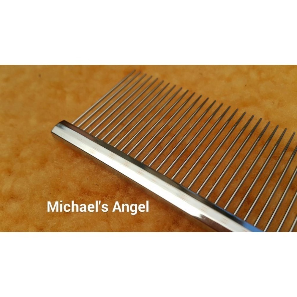 專業寵美用品 麥克天使 巧意工學排梳、去靜電奶油排梳、銅針排梳-細節圖7
