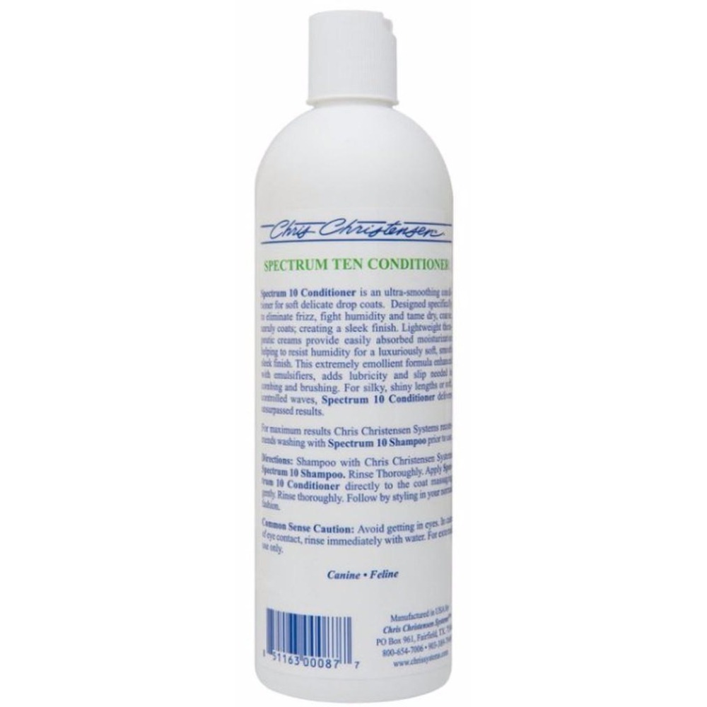 美國 克莉絲汀森 克莉思汀森 光亮10號絲毛犬貓共用潤絲精 16oz、128oz-細節圖2