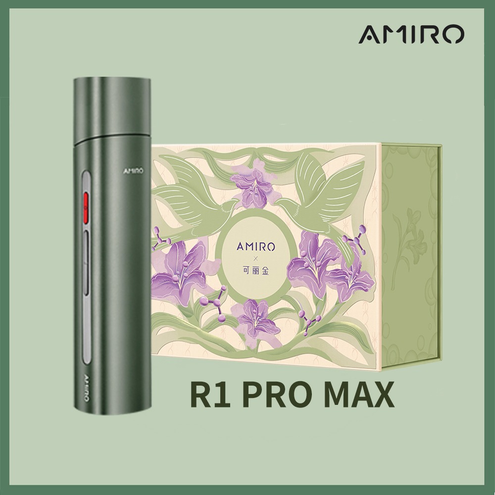 【AMIRO】限量版聯名款 六極鈦金拉提美容儀 R1 PRO MAX套裝禮盒-可麗金綠/時光機/微電流/修復細紋/美白-細節圖4