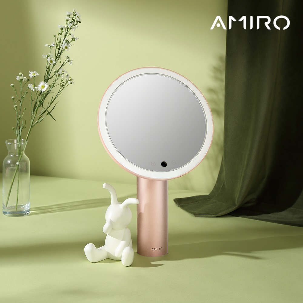 AMIRO Oath自動感光LED化妝鏡-綺夢花園禮盒-薄霧粉 /美妝鏡/化妝鏡/LED鏡/led智能觸控化妝鏡-細節圖7