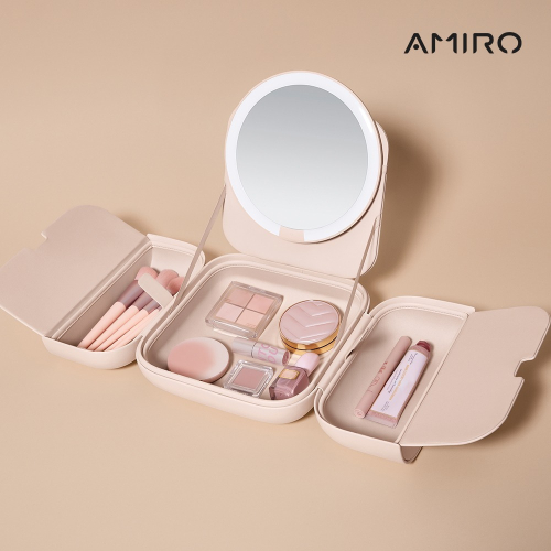 AMIRO覓光 Cube S 行動LED磁吸美妝鏡折疊收納化妝箱(化妝鏡/化妝包/新秘/彩妝師/旅行化妝鏡