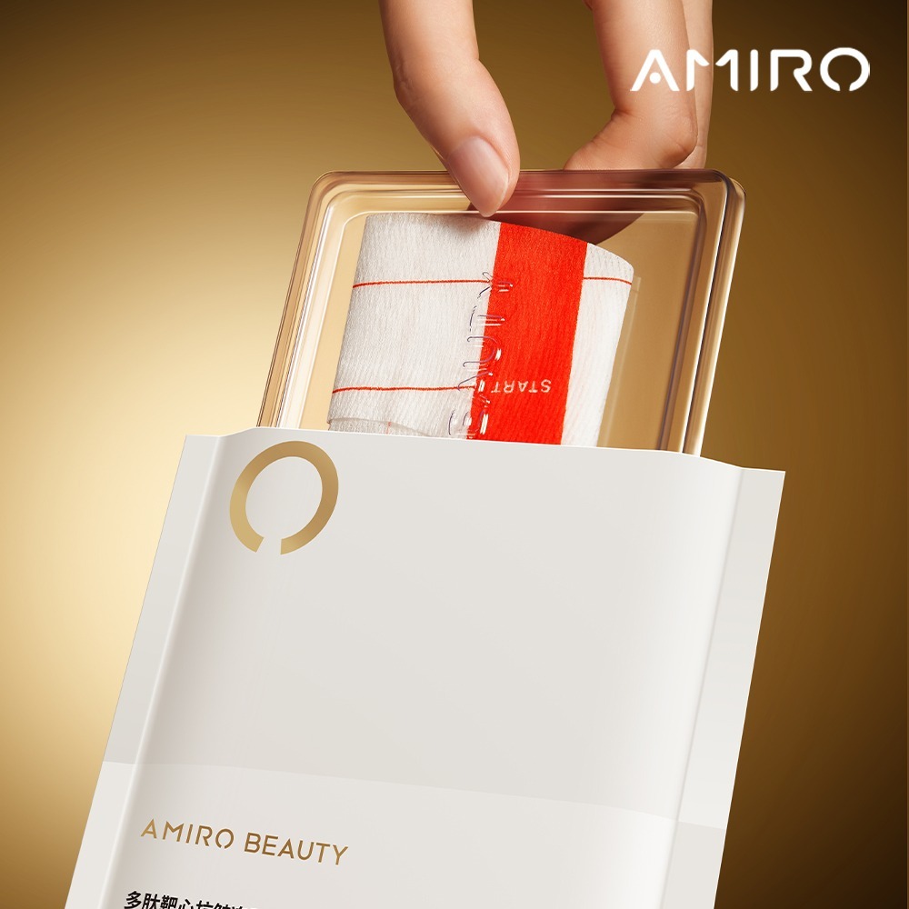 【AMIRO】BEAUTY多肽靶心抗皺凍乾面膜套裝(面膜0.46g*4片+精華液25ml*4支)/S1/保濕/保養-細節圖7