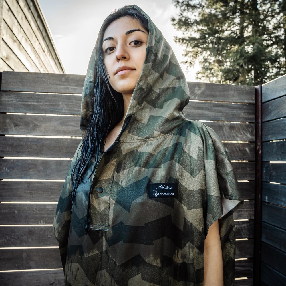 Matador x Volcom 鬥牛士 Packable Beach Poncho 便攜速乾毛巾衣 - 虎斑綠-細節圖4