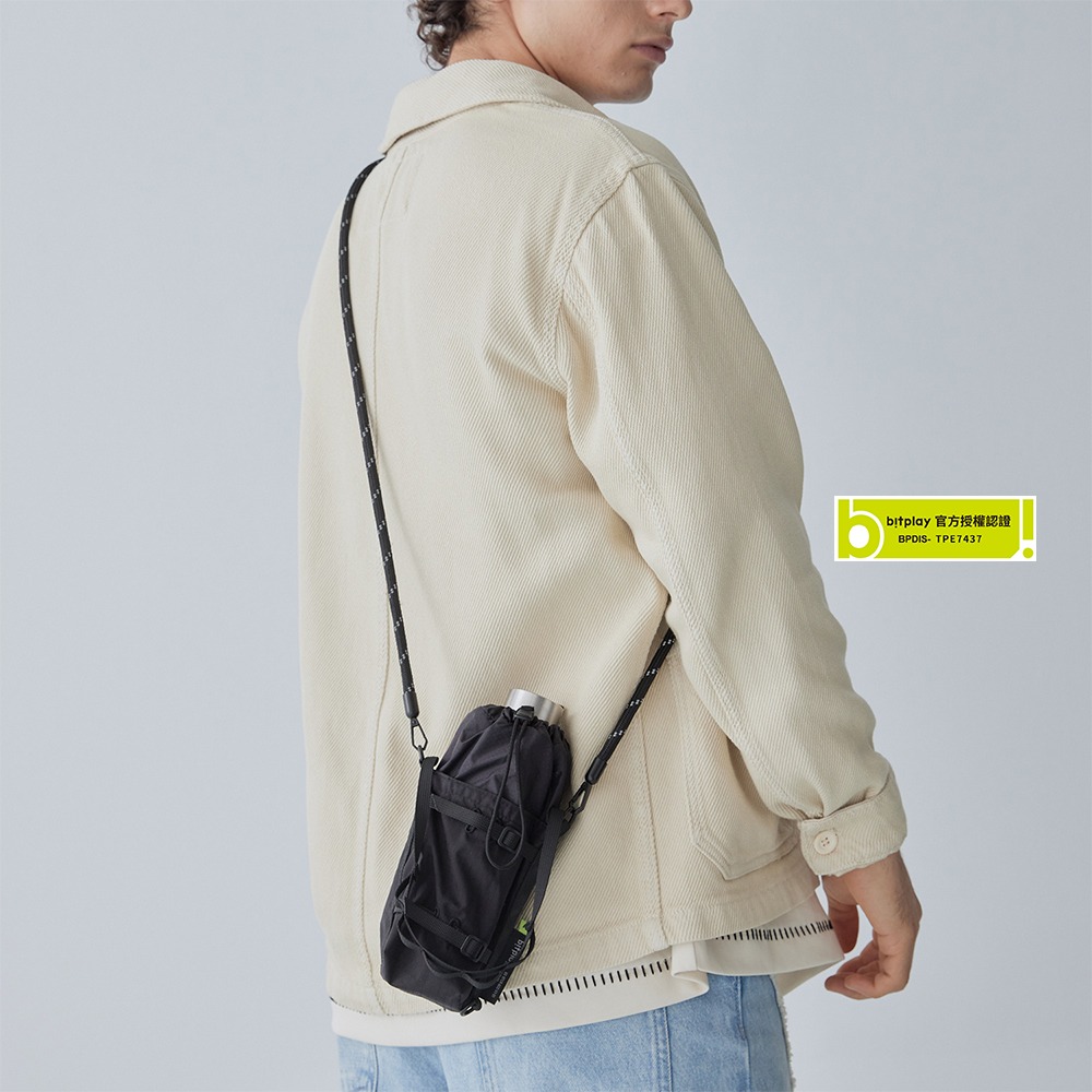 【bitplay】 2-Way 水瓶飲料袋-多色可選 /杯袋/環保袋/折疊/收納/水壺袋/攜帶/手搖飲/咖啡-細節圖6