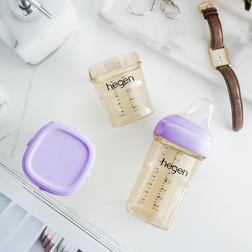 【hegen】金色奇蹟PPSU多功能方圓型寬口奶瓶 150ml - 漾紫/母嬰用品/新生禮/月子中心/月嫂/蒸汽消毒-細節圖7
