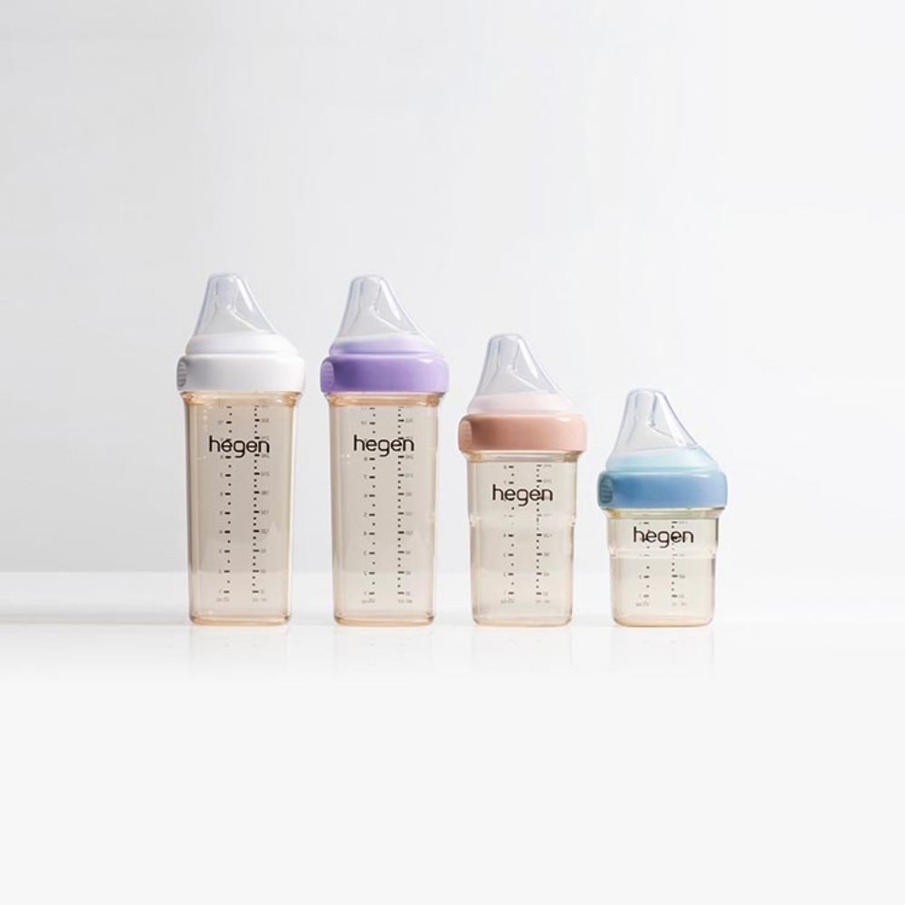 【hegen】  金色奇蹟PPSU多功能方圓型寬口奶瓶 330ml - 沁藍、嫣粉、漾紫-細節圖5